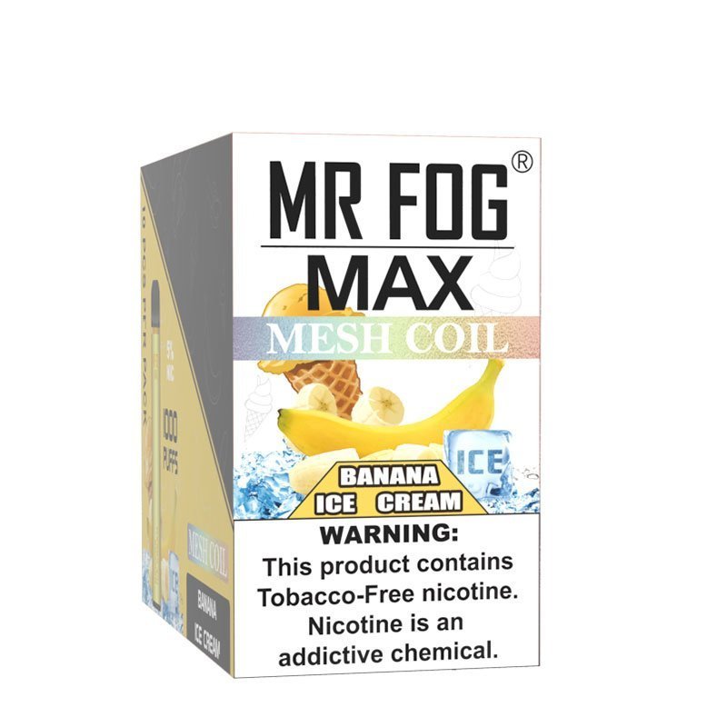 Banana Ice Cream Mr Fog Max 1000 Puffs Disposable Vape - 10 Packs 3 Banana Ice Cream Mr Fog Max 1000 Puffs Disposable Vape - 10 Packs - Image 3