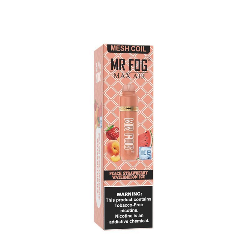 Peach Strawberry Watermelon Ice Mr Fog Max Air 3000 Puffs Disposable Vape 2 Peach Strawberry Watermelon Ice Mr Fog Max Air 3000 Puffs Disposable Vape - Image 2