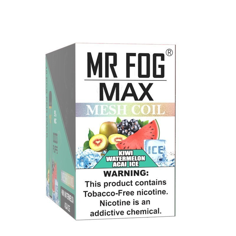 Mr Fog Max Kiwi Watermelon Acai Ice – 1000 Puffs 3 Mr Fog Max Kiwi Watermelon Acai Ice – 1000 Puffs - Image 3