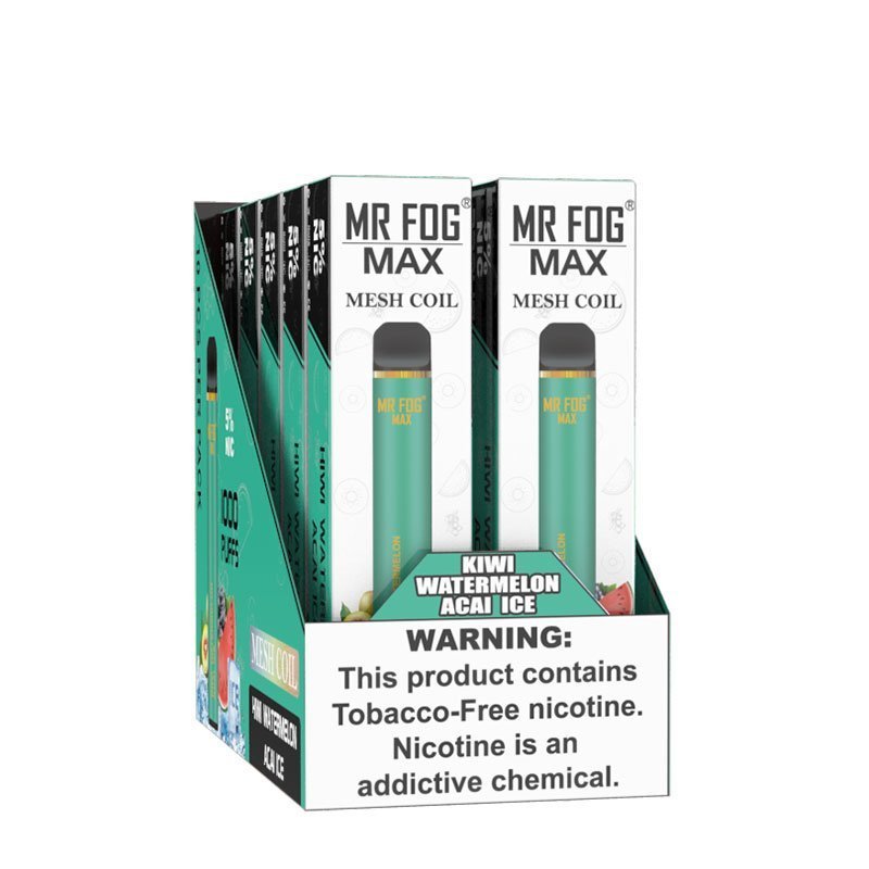Mr Fog Max Kiwi Watermelon Acai Ice – 1000 Puffs 4 Mr Fog Max Kiwi Watermelon Acai Ice – 1000 Puffs - Image 4