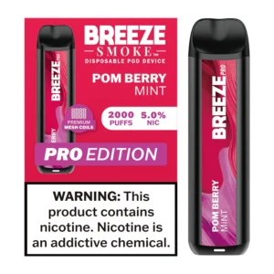 Pomegranate Berry Mint - Breeze Pro 2000 Puffs - 5% NIC - Disposable Vape