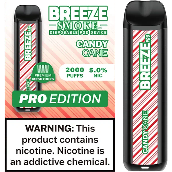 Candy Cane - Breeze Pro 2000 Puffs - 5% NIC - Disposable Vape 1 Candy Cane - Breeze Pro 2000 Puffs - 5% NIC - Disposable Vape