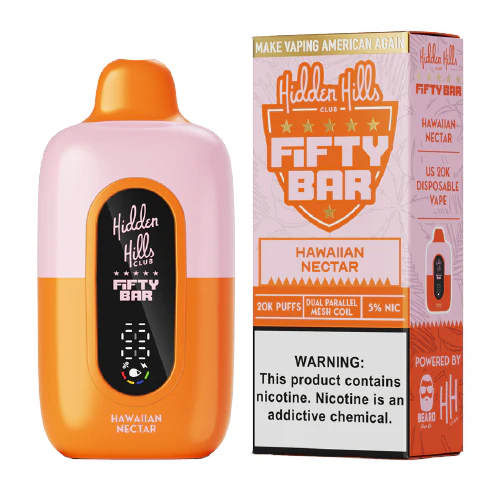 Hawaiian Nector Hidden Hills X Fifty Bar Disposable Vape 1 Hawaiian Nector Hidden Hills X Fifty Bar Disposable Vape