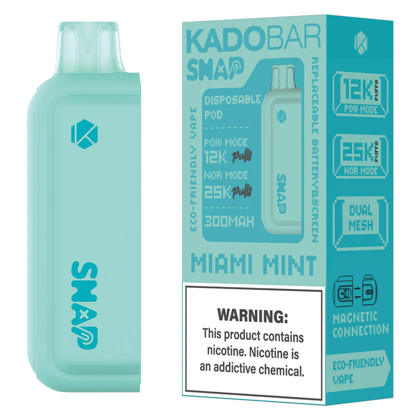 Miami Mint Kado Bar Snap Pod - 25k Puffs 1 Miami Mint Kado Bar Snap Pod