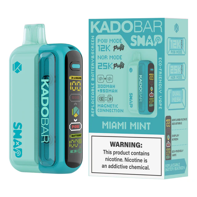 Miami Mint Kado Bar Snap 25k Disposable Kit - 5% Nic 1 Miami Mint Kado Bar Snap