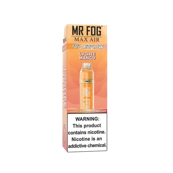 Lychee Mango Mr Fog Max Air 3000 Puffs Disposable Vape 1 Lychee Mango Mr Fog Max Air