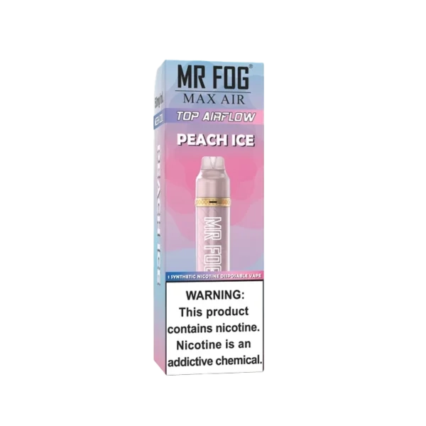 Peach Ice Mr Fog Max Air 3000 Puffs Disposable Vape 1 Peach Ice Mr Fog Max Air