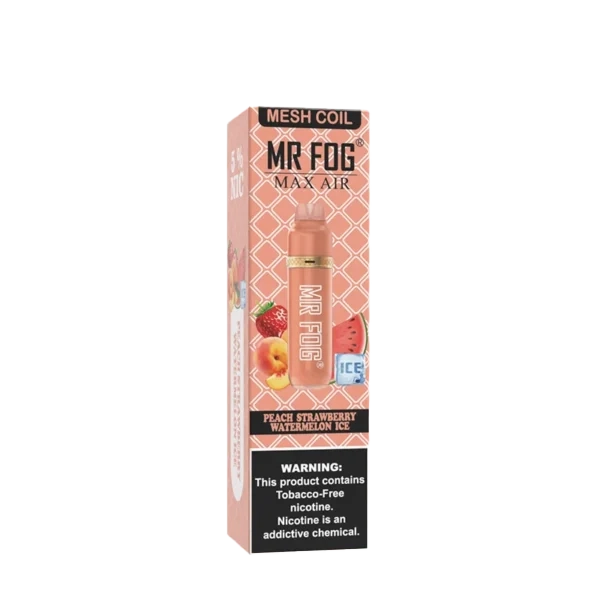 Peach Strawberry Watermelon Ice Mr Fog Max Air 3000 Puffs Disposable Vape 1 Peach Strawberry Watermelon Ice Mr Fog Max Air