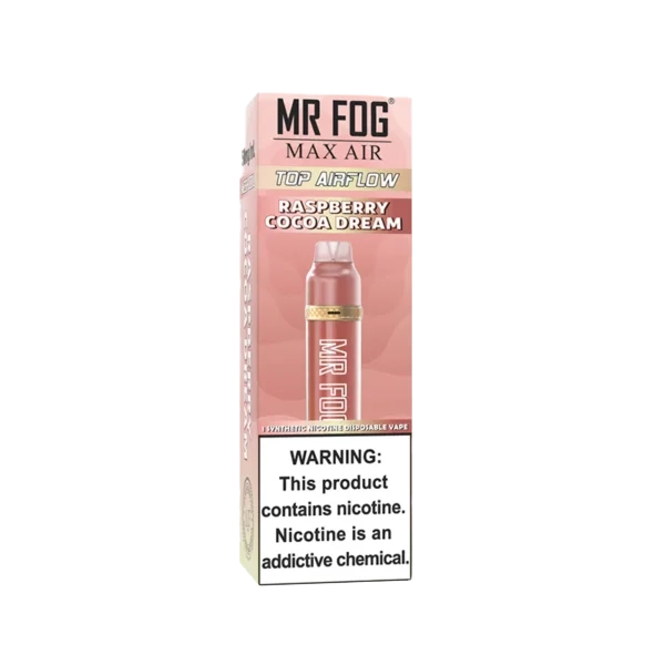 Raspberry Cocoa Dream Mr Fog Max Air 3000 Puffs Disposable Vape 1 Raspberry Cocoa Dream Mr Fog Max Air