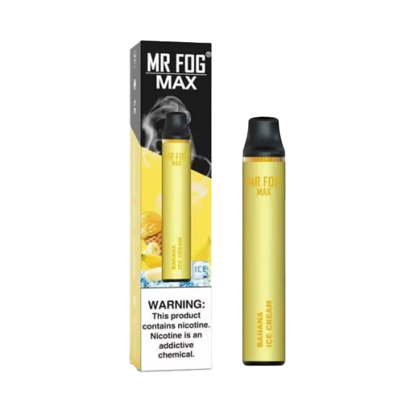 Banana Ice Cream Mr Fog Max 1000 Puffs Disposable Vape - 10 Packs 1 Banana Ice Cream Mr Fog Max 1000 Puffs Disposable Vape - 10 Packs