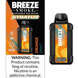 Orange Mint - Breeze Stratus 15K Puffs Disposable Pod Device