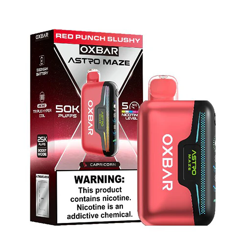 Red Punch Slushy Oxbar Astro Maze 50K Puffs Disposable Vape 1 Red Punch Slushy Oxbar Astro Maze