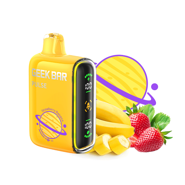 Geek Bar Pulse Strawberry Banana 15000 Puffs Disposable Vape 1 Geek Bar Pulse Strawberry Banana