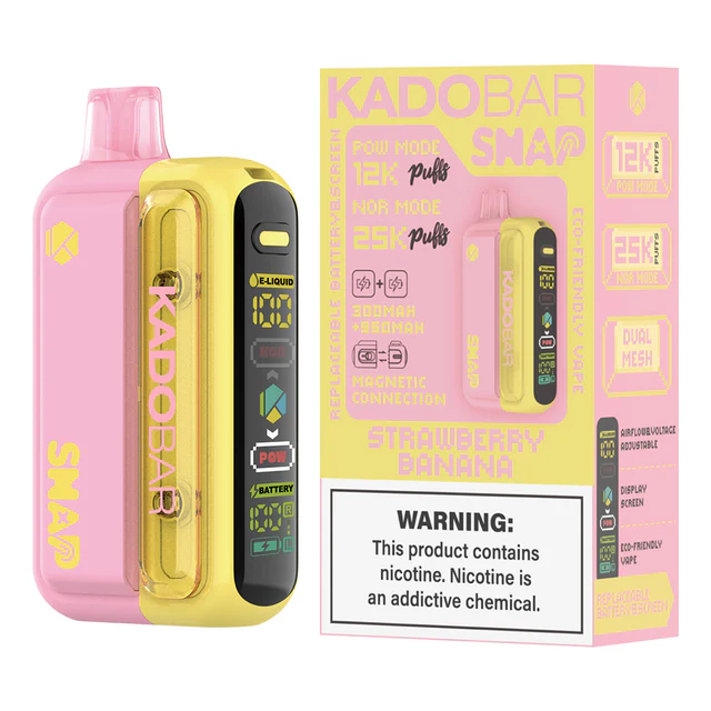 Strawberry Banana Kado Bar Snap 25k Disposable Kit - 5% Nic 1 Strawberry Banana Kado Bar Snap