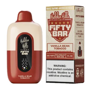 Vanilla Bean Tobacco Hidden Hills x Fifty Bar Disposable Vape