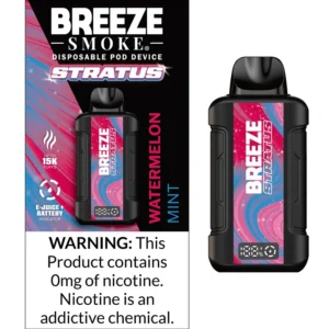 Watermelon Mint - Breeze Stratus 15K Puffs Disposable Pod Device