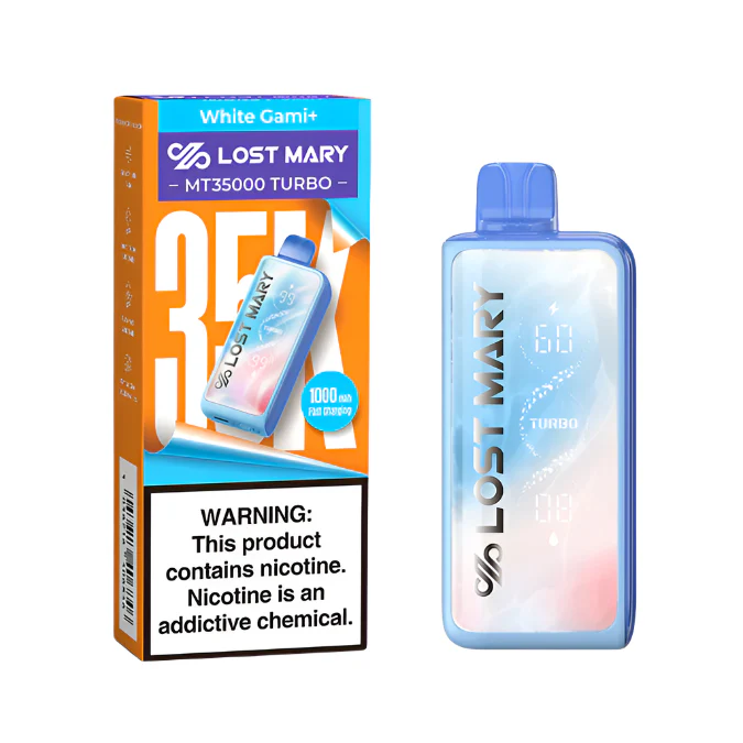 White Gami Lost Mary MT35000 Disposable Vape 1 White Gami Lost Mary MT35000