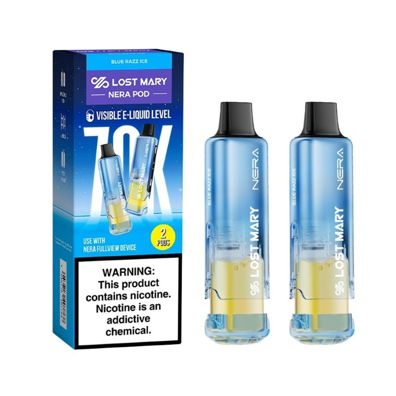 Blue Raz Ice Lost Mary NERA 70000 Puffs Disposable Vape 1 Blue Raz Ice Lost Mary NERA