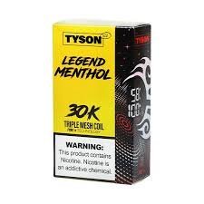 Menthol Gold Tyson 2.0 legend 30k Disposable Vape - 5% Nic