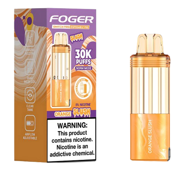 Orange Slush Foger Switch Pro 30K Puffs Disposable Pods (Only Pod) 1 Orange Slush Foger Switch Pro 30K Puffs Disposable Pods (Only Pod)