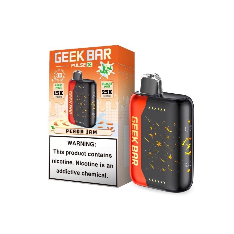 Peach Jam Geek Bar Pulse X 25k Puffs Disposable Vape - 18mL(Jam Edition) 1 Peach Jam Geek Bar Pulse X