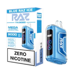 Blue Raz Ice Zero Nicotine - 9000 Puffs