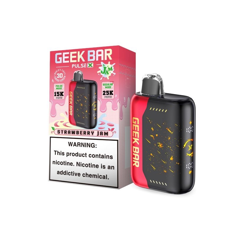 Strawberry Jam Geek Bar Pulse X 25k Puffs Disposable Vape - 18mL(Jam Edition) 1 Strawberry Jam Geek Bar Pulse X