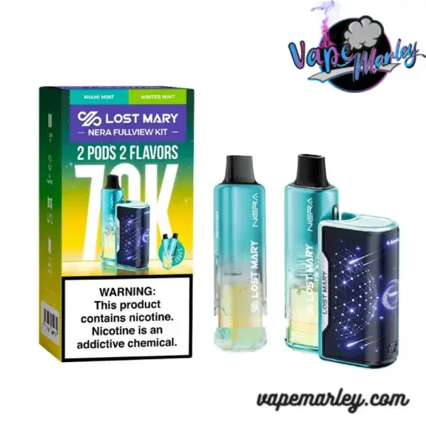 Winter Mint | Miami Mint Lost Mary NERA Vape Kit 70000 Puffs Disposable Vape 1 Winter Mint & Miami Mint Lost Mary Nera Vape Kit