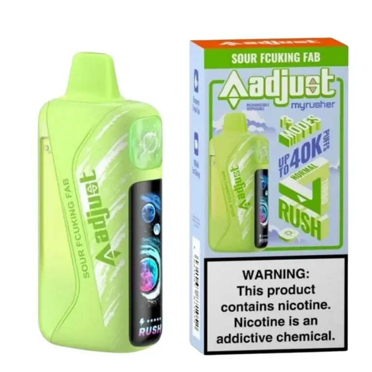 Sour Fcuking Fab Adjust MyRusher 40K Puffs Disposable Vape 1 Sour Fcuking Fab Adjust MyRusher 40K Puffs Disposable Vape