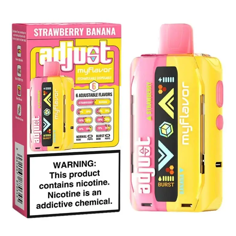Strawberry Banana Adjust MyRusher 40K Puffs Disposable Vape 1 Strawberry Banana Adjust MyRusher 40K Puffs Disposable Vape