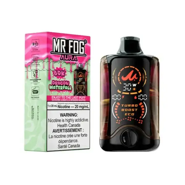 Dragon Waterfall Mr Fog Aura 60K Puffs Disposable Vape 1 Dragon Waterfall Mr Fog Aura