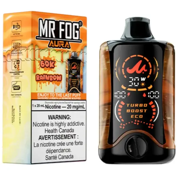 Rainbow Mr Fog Aura 60K Puffs Disposable Vape 1 Rainbow Mr Fog Aura