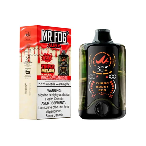 Triple Melon Mr Fog Aura 60K Puffs Disposable Vape 1 Triple Melon Mr Fog Aura