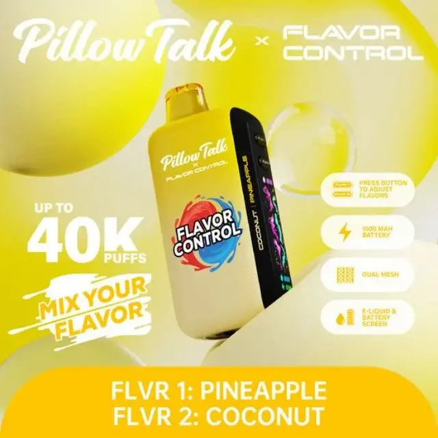 Pineapple + Coconut Pillow Talk IC40K Mix Flavors Disposable Vape - 40K Puffs