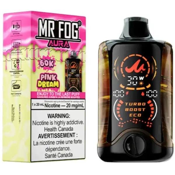 Pink Dream Mr Fog Aura 60K Puffs Disposable Vape 1 Pink Dream Mr Fog Aura