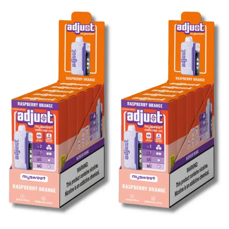 Raspberry Orange Adjust My Sweet 40K Puffs Disposable Vape 1 Raspberry Orange Adjust My Sweet 40K Puffs Disposable Vape