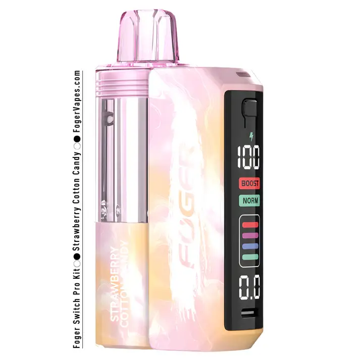 Strawberry Cotton Candy Foger Switch Pro Kit 30K Puffs Disposable Vape 1 Strawberry Cotton Candy Foger Switch Pro Kit 30K Puffs Disposable Vape