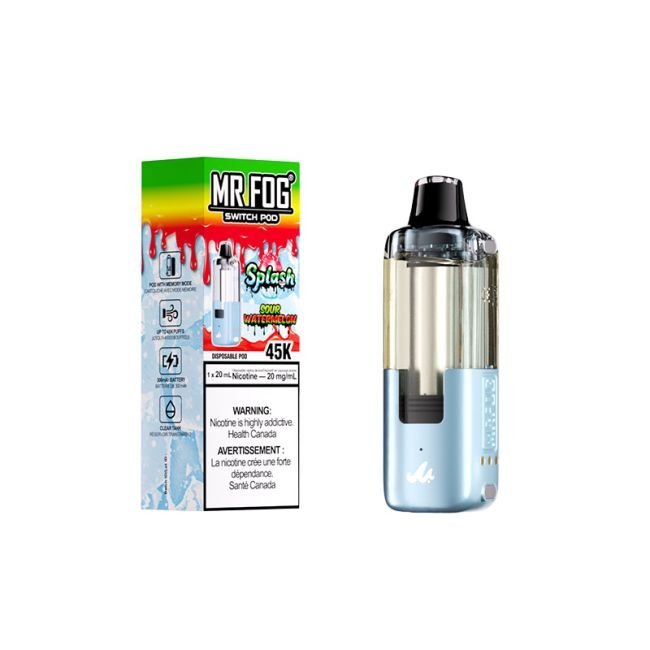 Sour Watermelon Mr Fog Switch Disposable Pods Splash Edition - 45,000 Puffs 1 Sour Watermelon Mr Fog Switch Disposable Pods Splash Edition - 45,000 Puffs